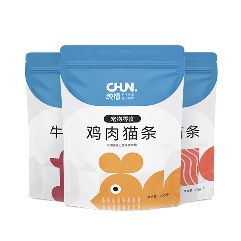 品质猫咪零食推荐:纯福猫条鸡肉味价格走势及产品评测