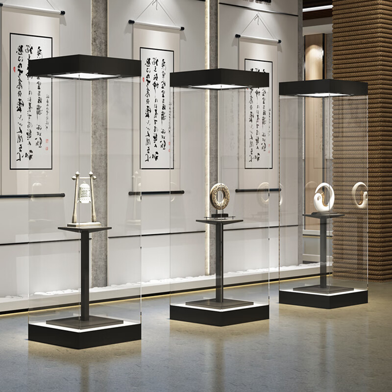 格普瑞博物馆瓷器古玩展示柜泥塑工艺品玻璃陈列柜台古