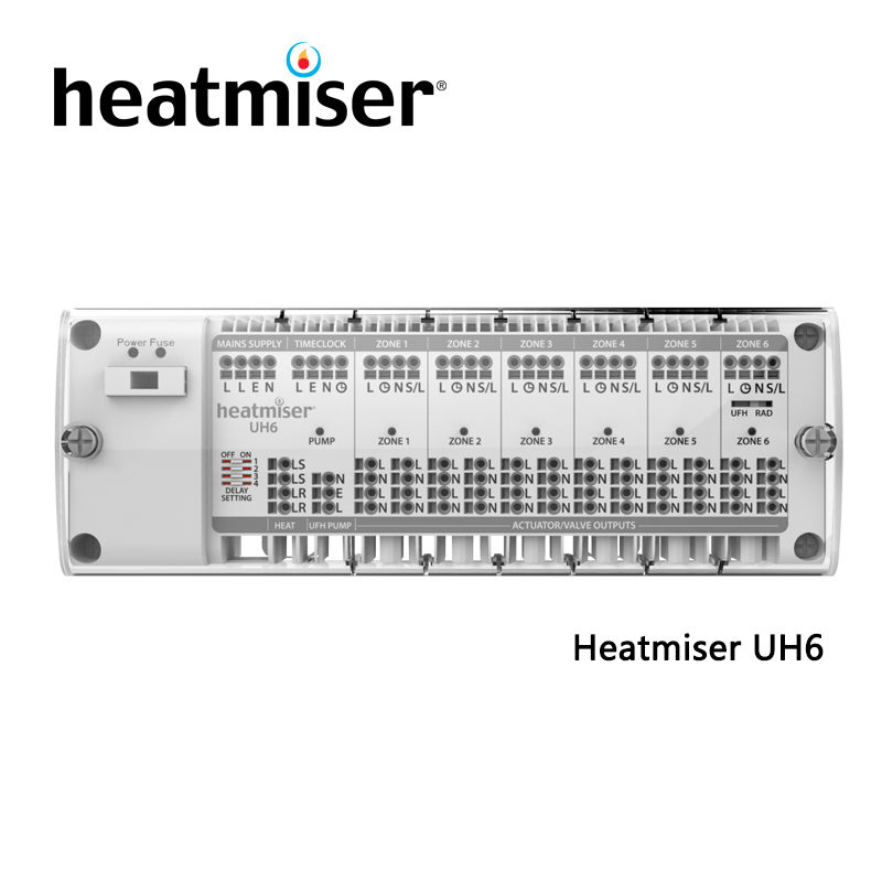 UH6紧凑型6路接线中心  Heatmiser搭配Neo系列温控器使用，节能更放心