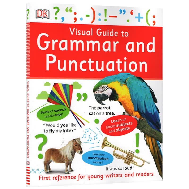 英文原版 Visual Guide to Grammar and Punctuation 语法发音和标点运用图解指南 参考工具书 DK出版 语法发音和标点运用图解指南 参考工具书 DK出版