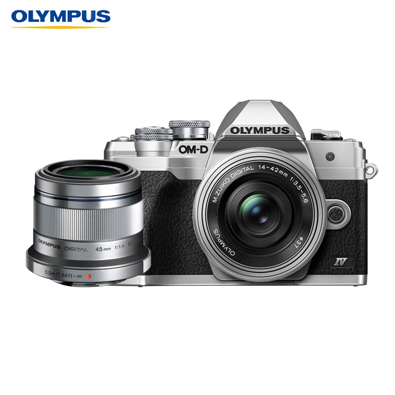 奥林巴斯（OLYMPUS）E-M10 MarkIV EM10四代 微单相机 数码相机 微单套机（14-42mm & 45mm）人像双镜头