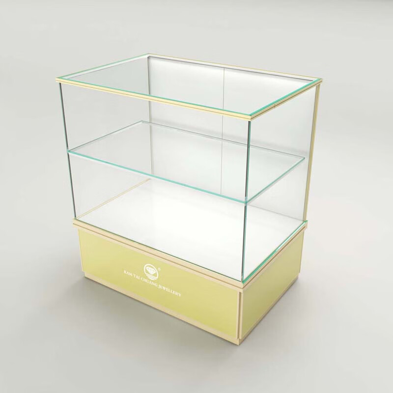 鸿钛新款玻璃橱窗展柜礼品玩具模型货架透明玻璃家用陈列柜柜台 900*