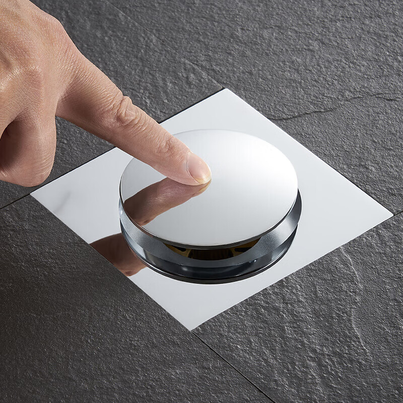 totobeat弹跳地漏按压防虫防臭地漏水池密封全铜地漏脚踏式隐形地漏