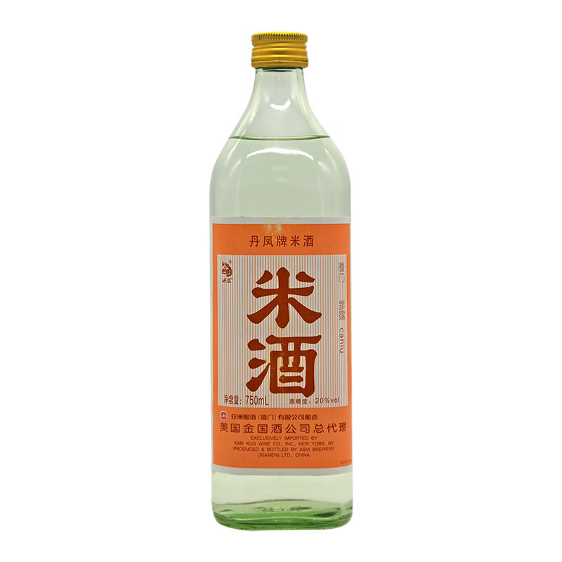 丹凤牌参露米酒20度750ml福建厦门亚洲酿酒酿造佐料自饮酒 750ml*6瓶