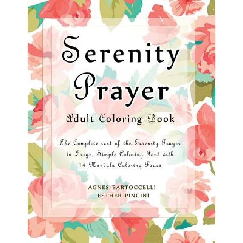 预订 Serenity Prayer Adult Coloring Book : The Co...