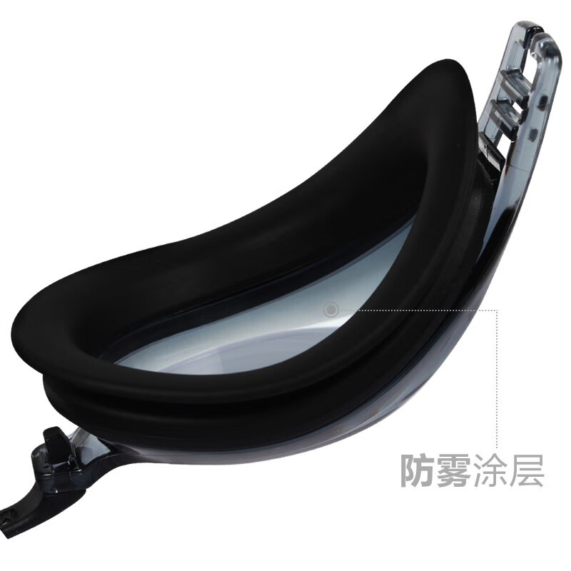 阿瑞娜(arena)泳镜进口高清防雾游泳镜男女士通用舒适专业大框平光防水游泳眼镜 【进口经典款】黑色