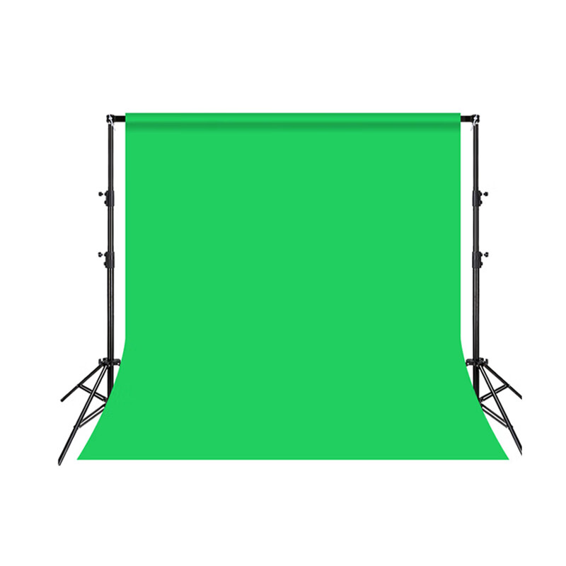 欧达绿幕抠像背景布绿布抠图拍照直播间背景架影棚摄影支架纯色大尺寸加厚影视抠像布绿色3*4+2.88*3米背景架