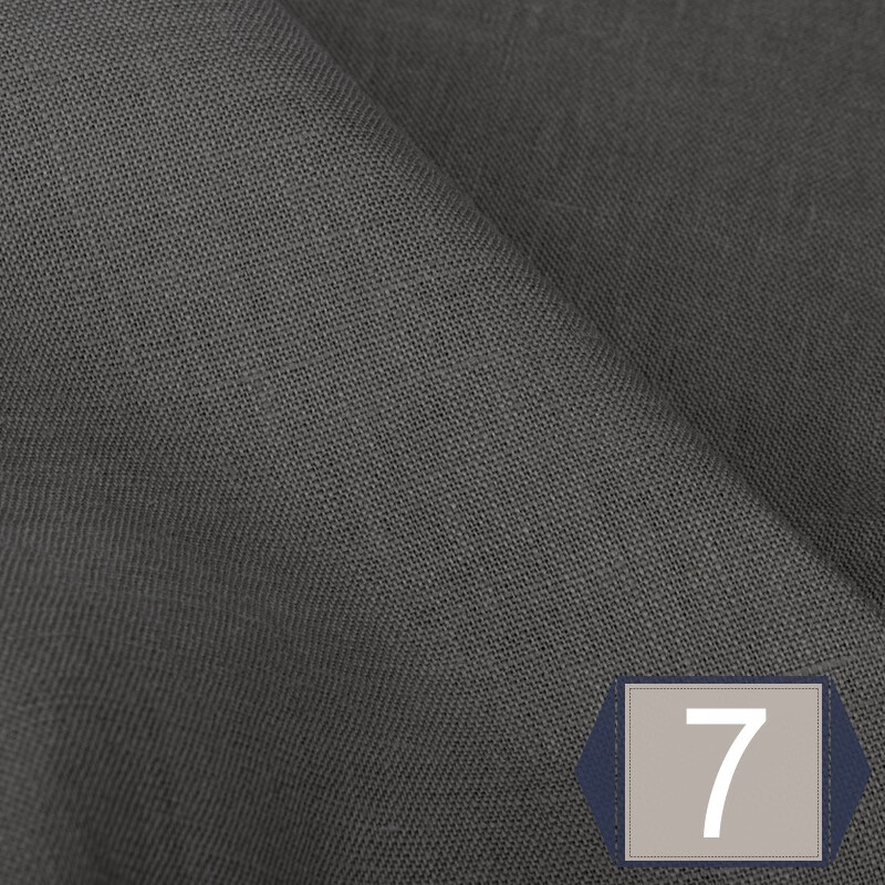 沙发布平纹布料 6支加厚纯亚麻平纹纯色布料服装工作室西服裤子l 灰色