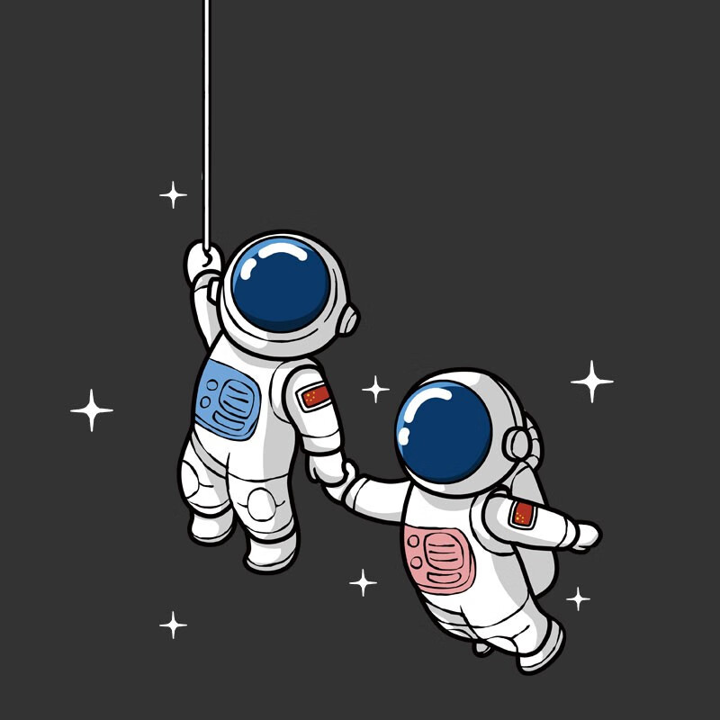 情侣宇航员车贴 (带你遨游太空)