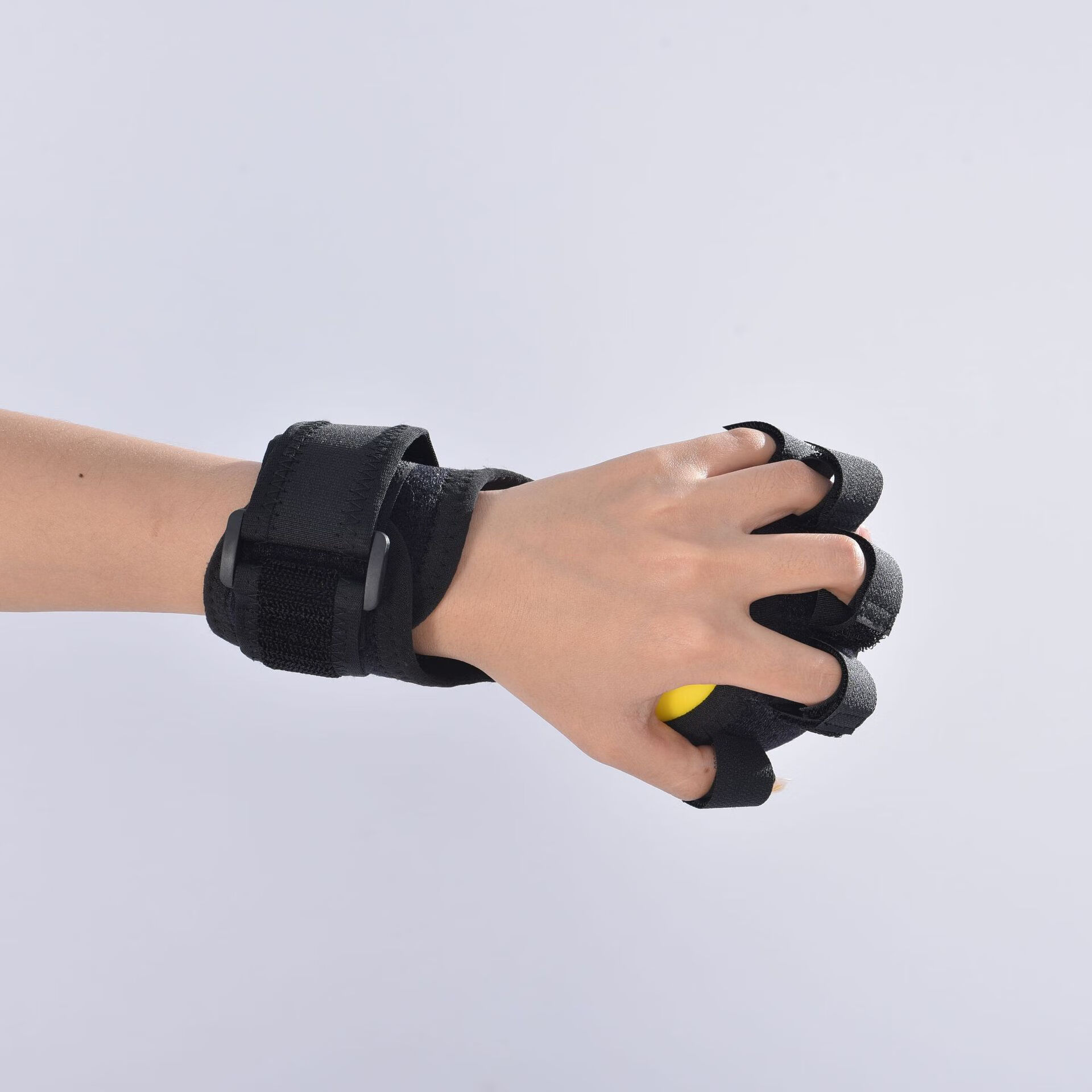 手指康复训练器按摩球分指板中风偏瘫手部分指器锻炼正器材 黑色 均码