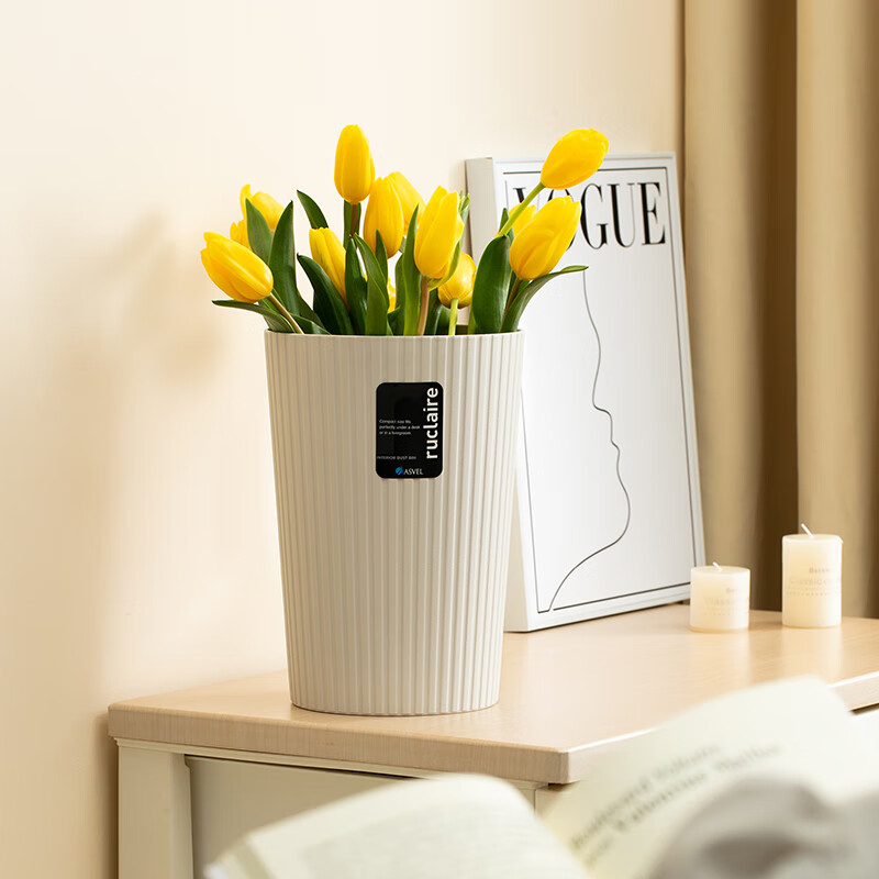 阿司倍鹭(asvel)醒花桶家用深水泡花桶大号干花瓶泡花插花鲜花筒花器