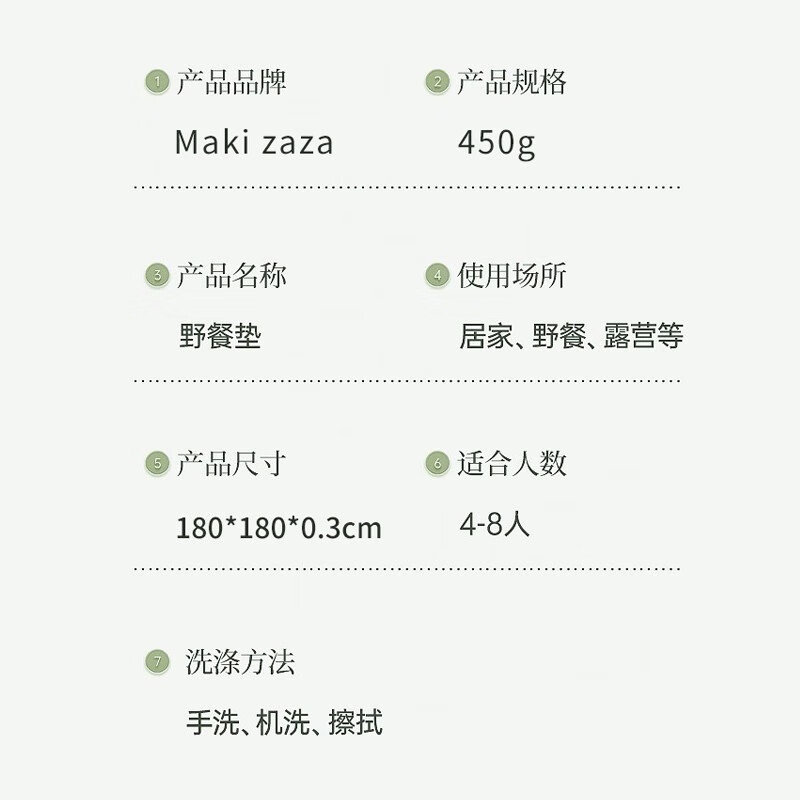 MAKI zaza户外露营垫子 户外防水野营 野餐垫 防潮垫子 卡通防潮垫1.8米*1.8米