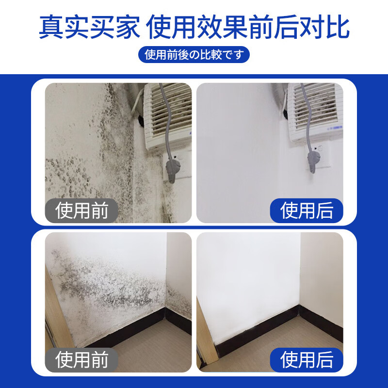 ZYVI【日本】墙体除霉剂白墙清除霉斑霉菌家用无味墙面回南发霉清洁剂 300ml 1瓶 体验装