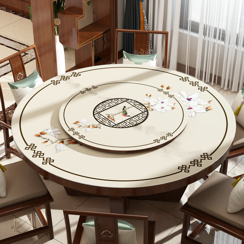 中国风圆形家具桌布垫 雅居a/米灰/38a 定做尺寸和图案联系客服核价