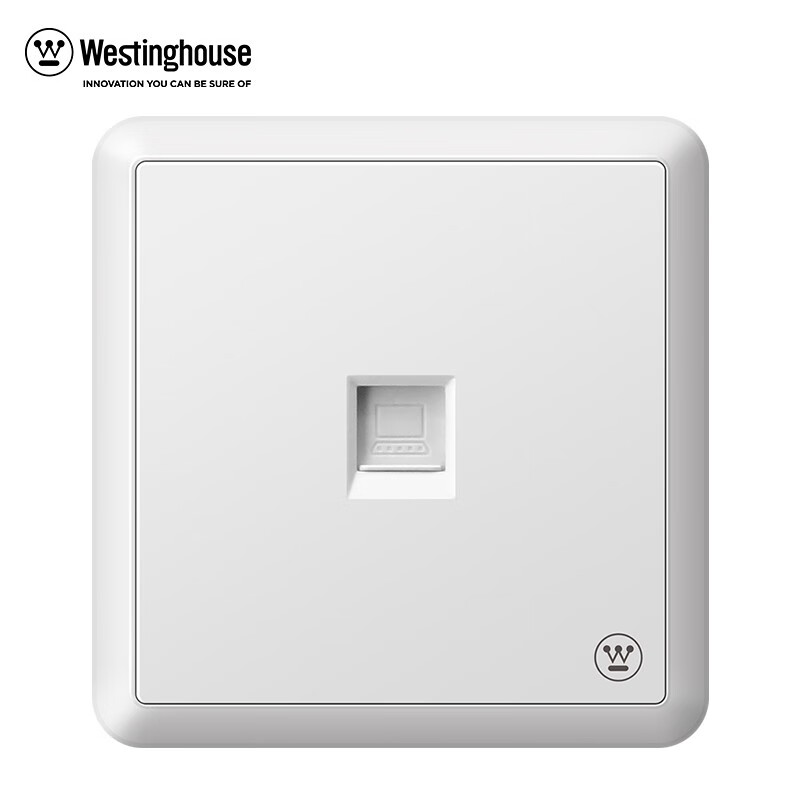 西屋（Westinghouse）一位电脑网线信息插座面板W2DN 维悠系列轻云白 网络墙壁暗装86型
