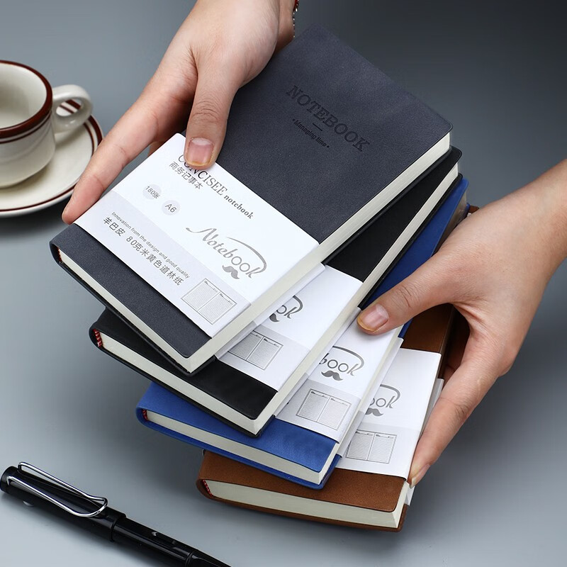 法拉蒙 笔记本子a6小本子口袋记事本a6随身迷你记录本 a6灰色