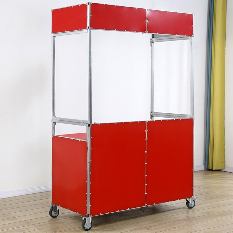 加厚折叠拆卸带轮多功能移动推车餐车冷饮摆摊车促销台 c款折叠餐车