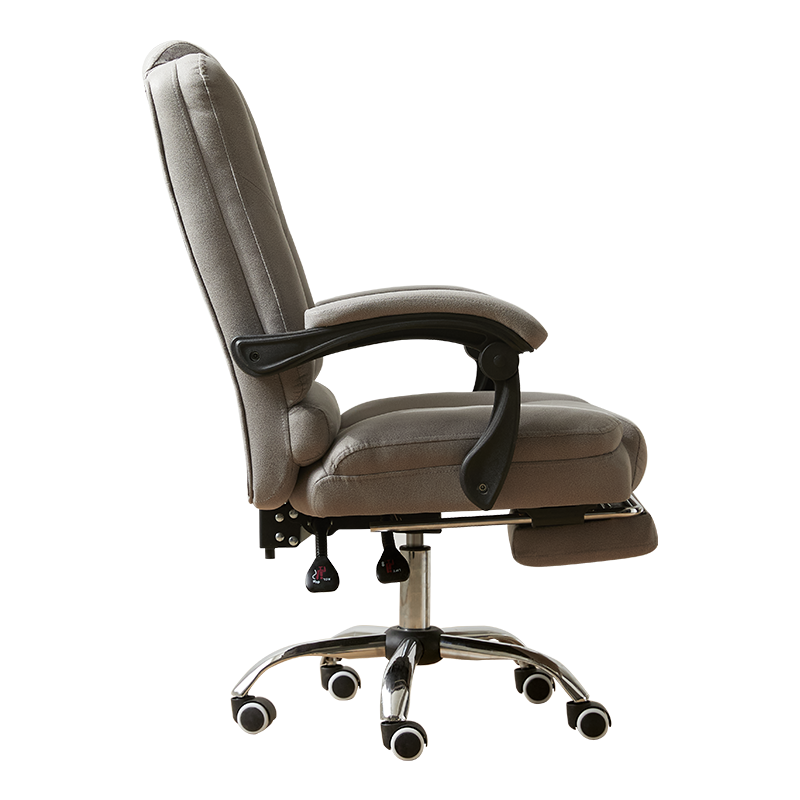 积木部落 电脑椅家用办公椅升降旋转椅靠背老板椅电竞椅子休闲书房椅久坐舒适座椅 防水科技布 灰蓝色+搁脚+弹簧包（钢制脚）