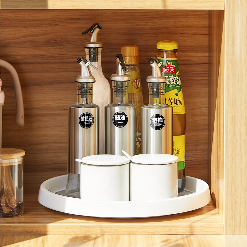 圣西陶 可旋转调料架厨房旋转置物架调料收纳架加厚调料盒多功能佐料