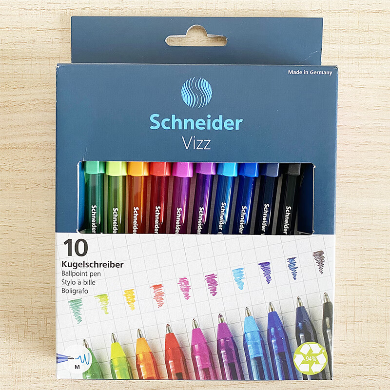施耐德彩色圆珠笔多色笔 十色笔 彩色中性笔签字笔学生儿童10色文具