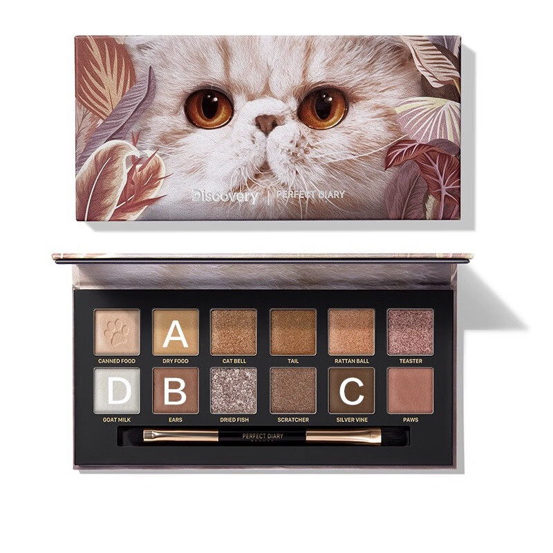 鳄鱼小猪哑光冰狼狗赤狐地理眼影情人节 猫咪(水晶限定版非图片款式)