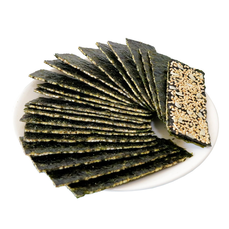 海苔卷夹心海苔紫菜咸蛋黄味海苔脆儿童网红即食休闲零食罐装 海苔脆