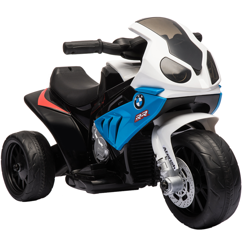 BeRica 贝瑞佳 宝马授权儿童电动车摩托车可坐人男女小孩玩具车宝宝幼儿童车蓝色
