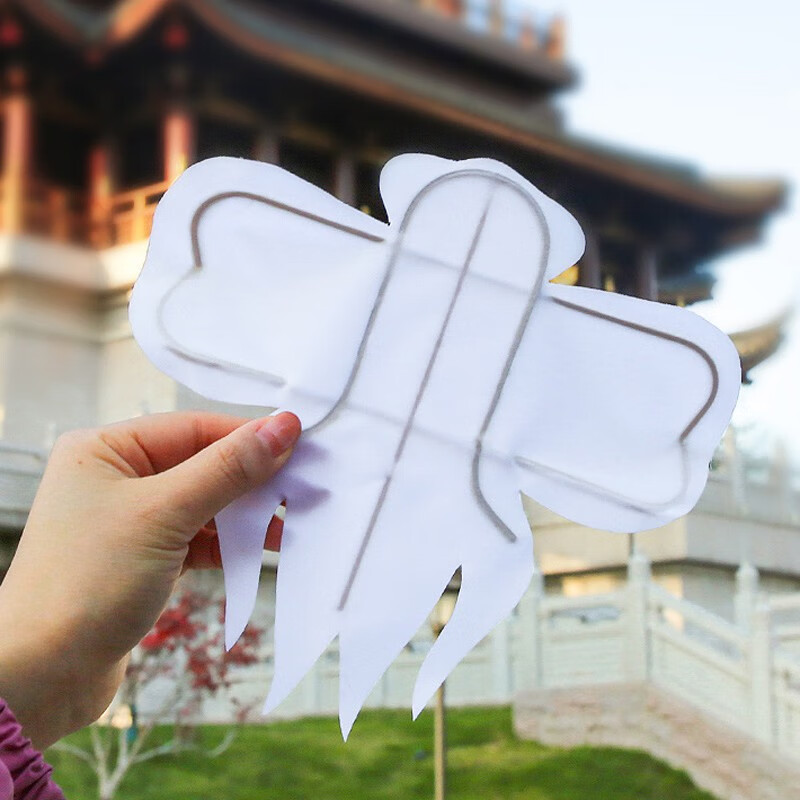 zou)diy风筝材料包自制迷你金鱼纸鸢涂鸦填色绘画儿童手工空白小风筝