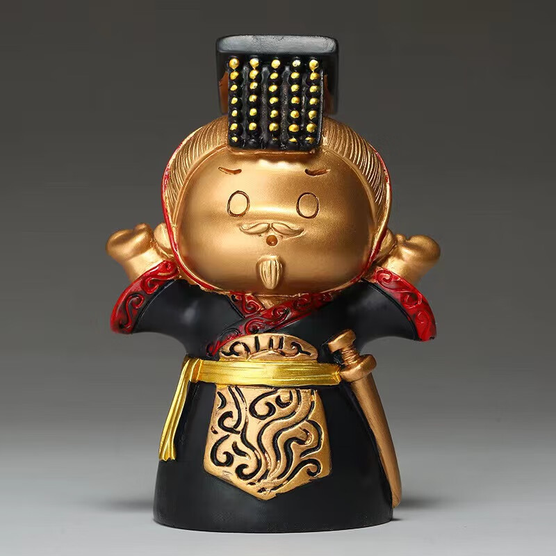 槿瑰q版秦始皇兵马俑小摆件装饰品车内车载桌面 秦始皇 6*4.5*8