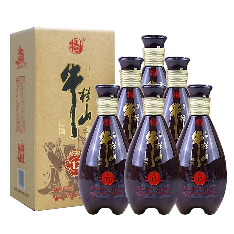 白酒牛栏山嘉酿百年50度香型500ml6白酒