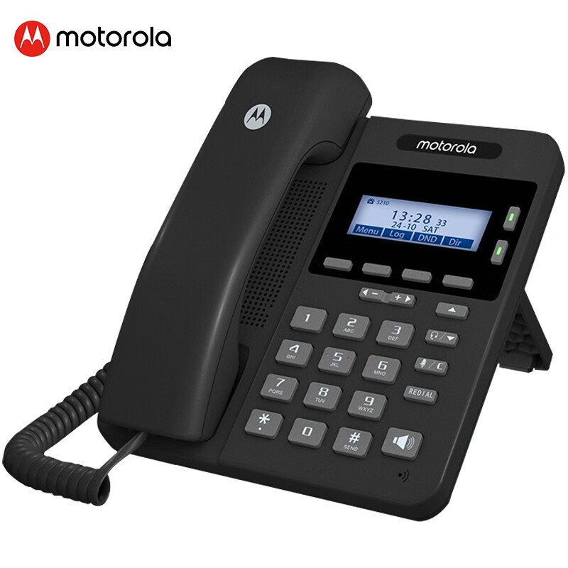 摩托罗拉(Motorola) SIP电话机座机 IP话机固定电话 百兆VOIP 支持POE供电 前台客服呼叫中心100IP-2P