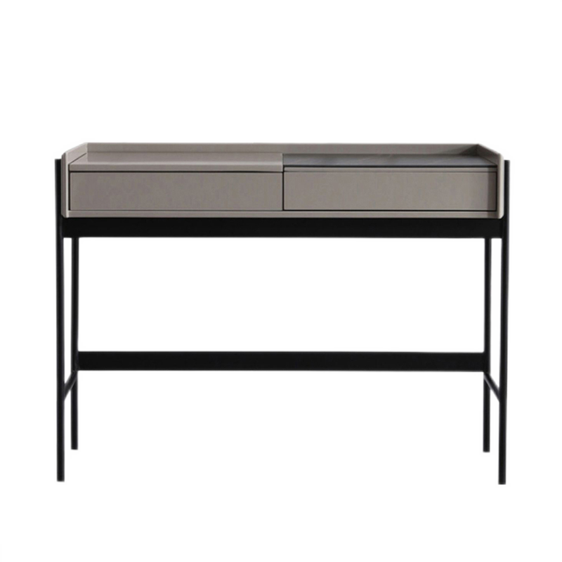 伊琦美意式设计师创意岩板梳妆台北欧小户型卧室简约现代烤漆化妆台 极简岩板梳妆台*1(自带妆镜) 组装