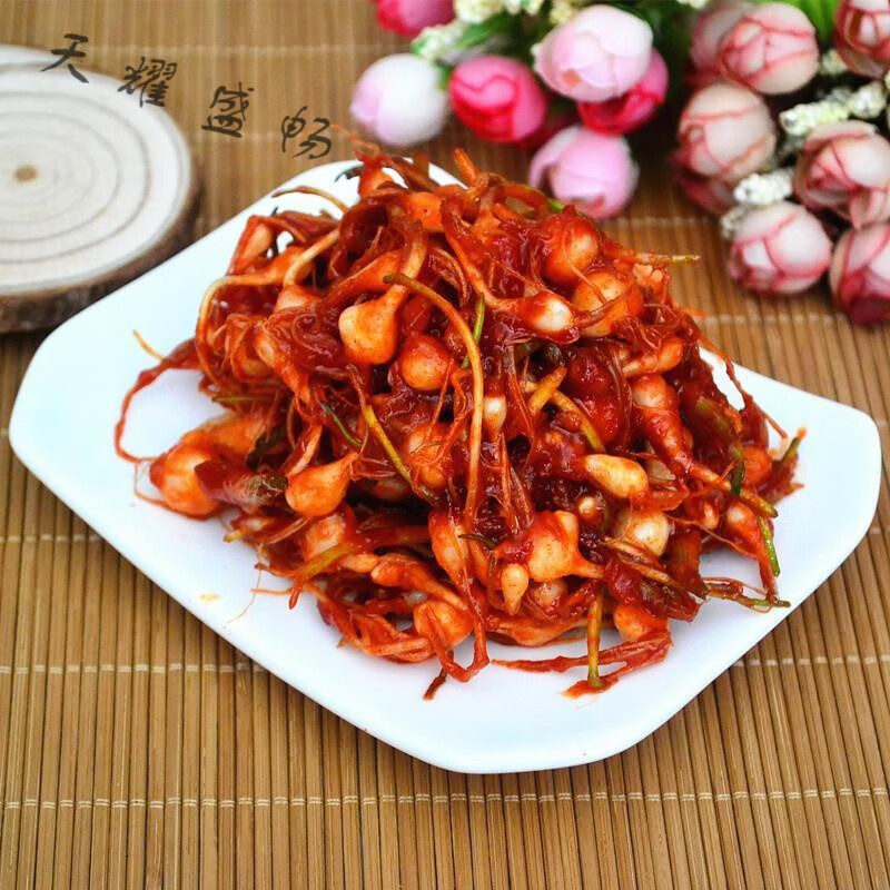 维霆韩式泡菜东北延边辣拌小根蒜大头蒜蒜小山蒜朝鲜泡菜一斤
