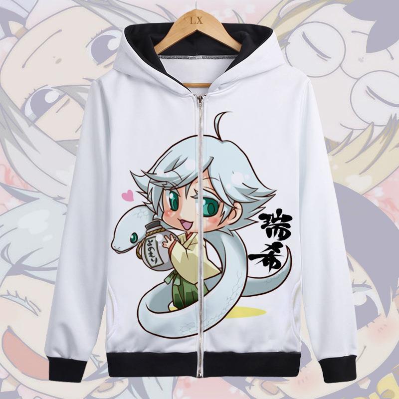 元气少女缘结神卫衣巴卫瑞希桃园奈周边q版男女学生情侣外套衣服 01 s