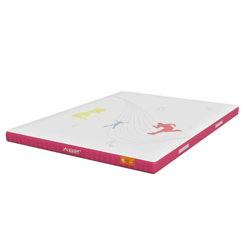 大自然床垫 山棕剑麻青少年舒适透气静音棕垫棕榈床褥 1.2米/1.5米非椰棕床垫子【青少年01】 粉红色9CM 150*200