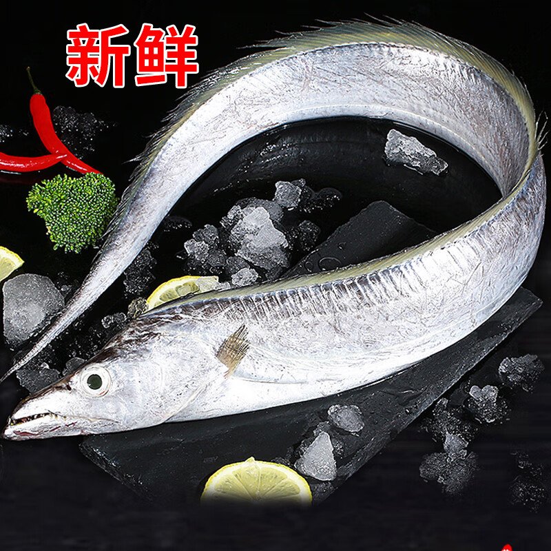 三蟹岛新鲜带鱼 新鲜刀鱼 海鲜年货 烟台大刀鱼整条海鲜水产 带鱼礼盒 2.7-2.9斤/条