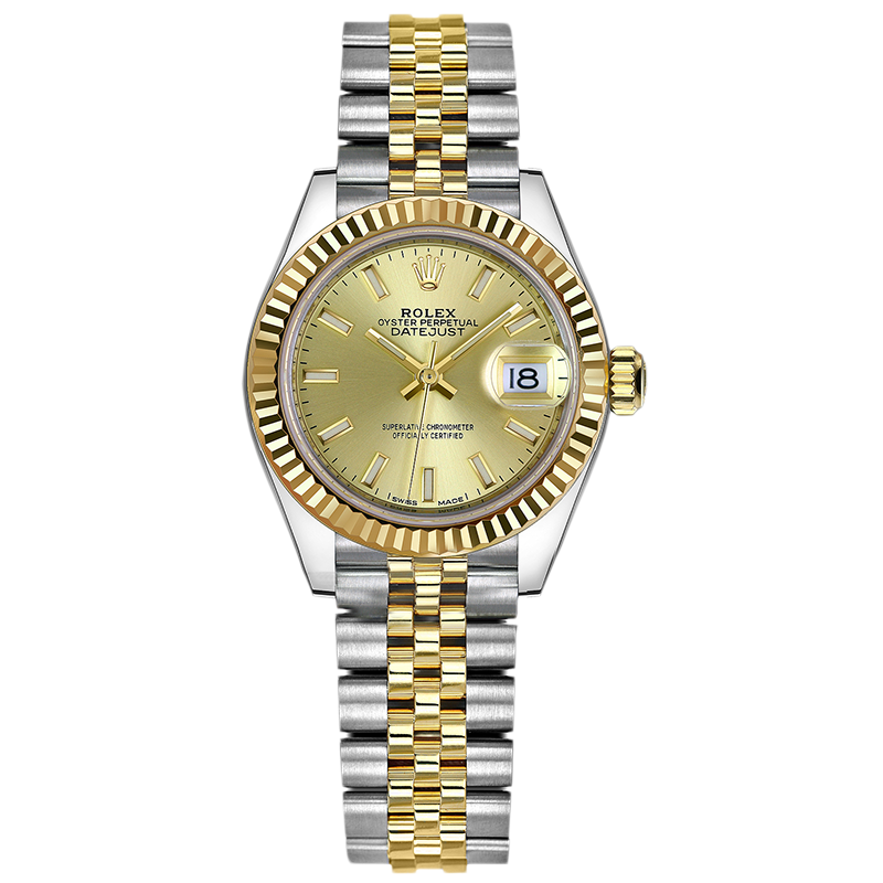 女装日志型18k黄金钢自动机械女表279173二手手表女奢侈品腕表钟表