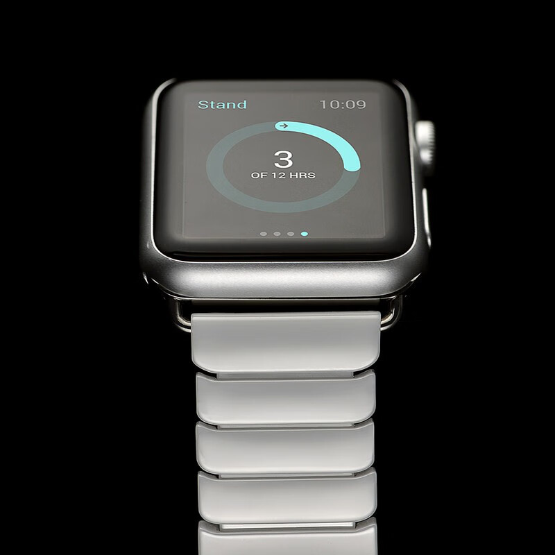 苹果手表9代陶瓷表带 iwatch8/7/6/5蝴蝶扣表带applewatchse表带 白色