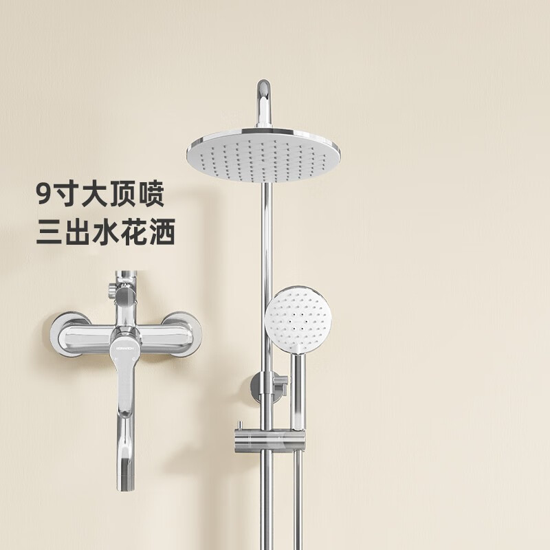 帝王洁具淋浴花洒全套装卫浴家用浴室花洒套装硅胶净垢多功能可升降