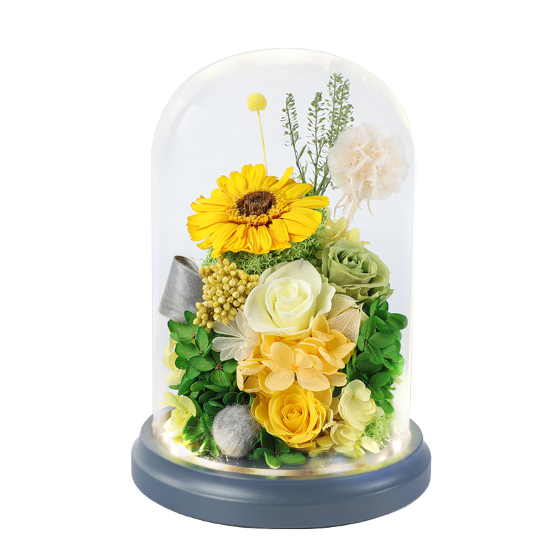 amyrose 永生花玫瑰向日葵礼盒结婚38节情人节生日礼物送女友爱人闺蜜