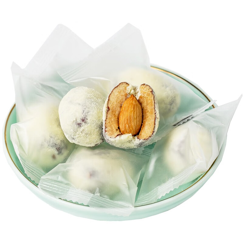 西品壹号奶枣巴旦木新疆灰枣夹心扁桃仁独立包装奶酪枣200g1袋装