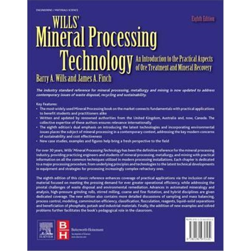 预订wills mineral processing technology