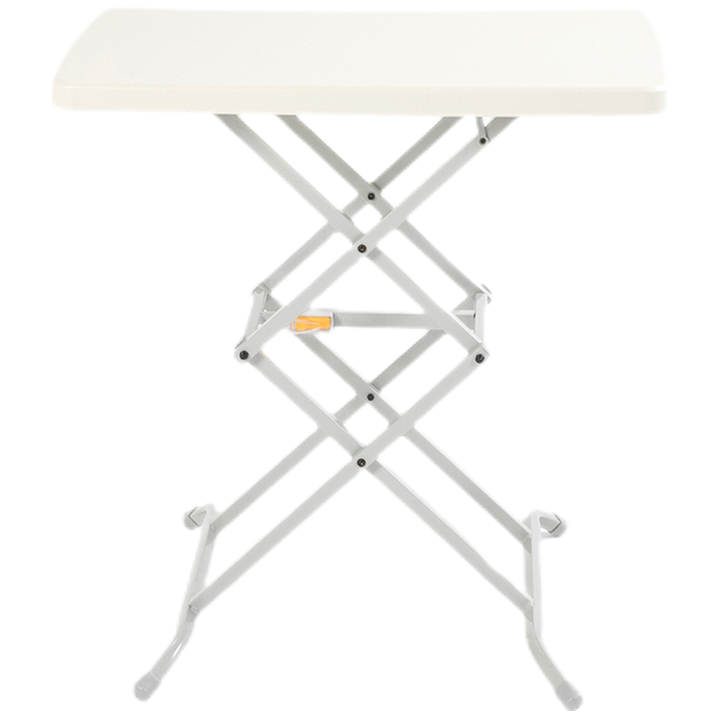 萌博士(MENGBOSHI)小茶几边桌折叠炕几升降便携简易小书桌电脑桌阳台户外桌子 71*50长方白色