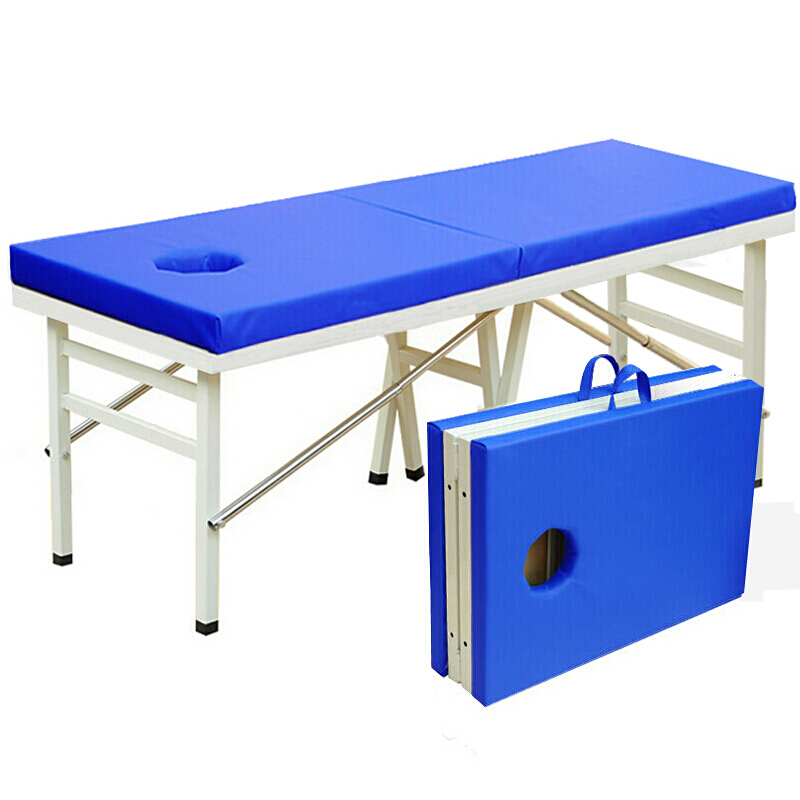 (ZHUXIN) 折叠按摩床推拿床便携式手提美容床理疗床门诊床诊断床家用 蓝色可折叠按摩床 八腿可折叠