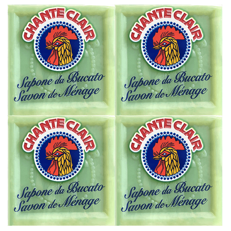 CHANTECLAIR 大公雞管家植物皂公雞頭洗衣皂進(jìn)口手工皂內衣皂雞頭皂肥植物皂 植物洗衣皂300g*4塊