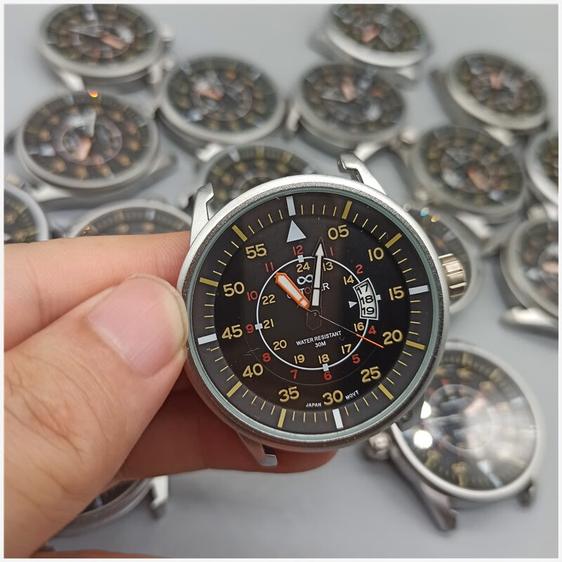 库存飞行员手表男瑕疵尾货处理霸气酷炫夜光大表盘男表 表头(需自配