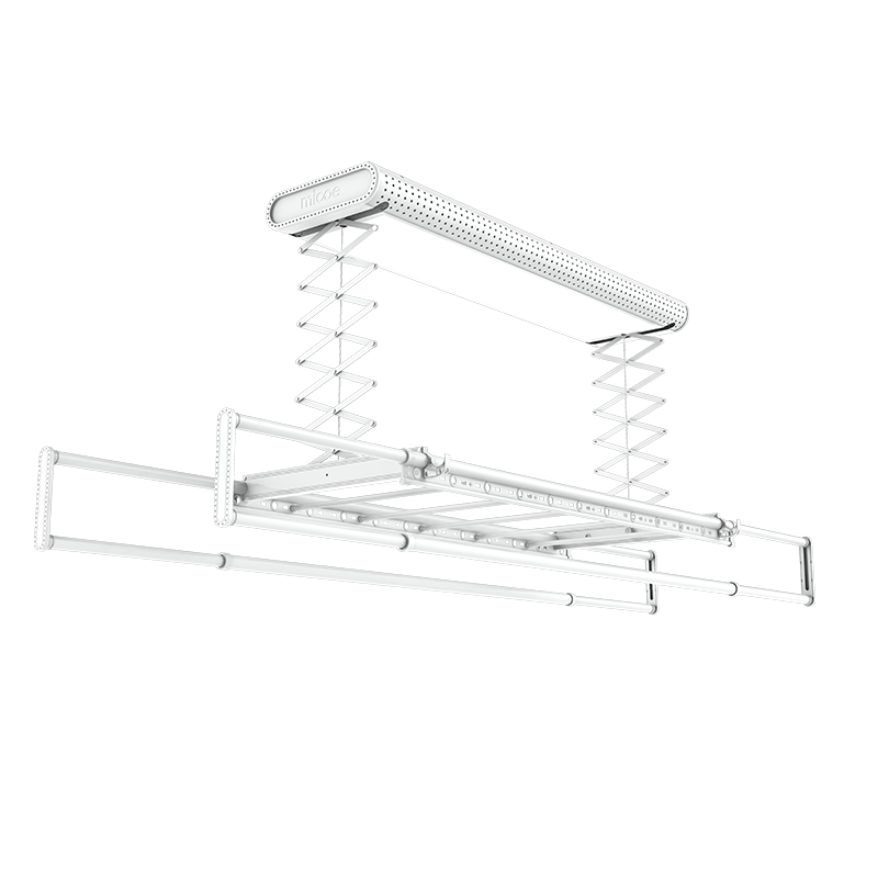 四季沐歌(MICOE) 电动晾衣架白色时尚阳台伸缩四杆晾衣杆自动升降智能全面屏晾衣机 【旋风系列 全面屏照明款】全面屏LED灯
