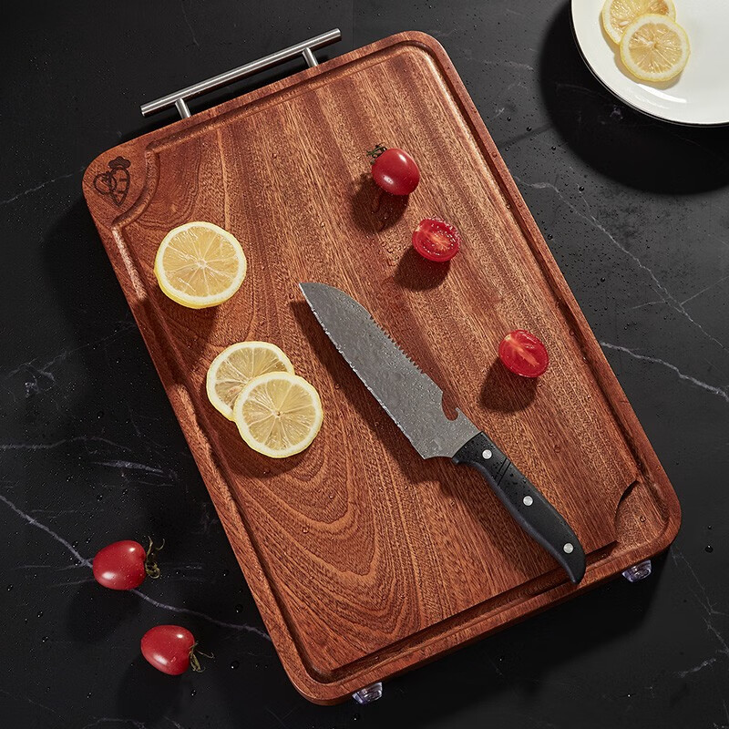 初心乌檀木实木整木菜板厨房家用防霉抗菌加厚砧板切菜板食品级0漆0蜡 中号加厚款|40*27*3cm适用3-4人 长方形