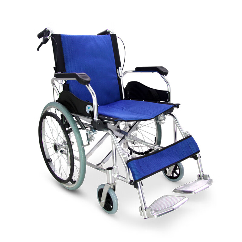 厂家老人轮椅折叠轻便超轻铝合金残疾手推车便携旅行老年代步车 hjk-w