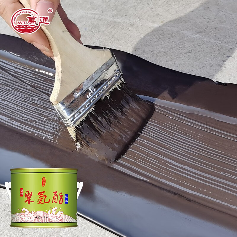 万通 聚氨酯防水涂料 屋顶防水补漏材料胶 阳台外墙裂缝沥青涂料 环保耐候型5KG